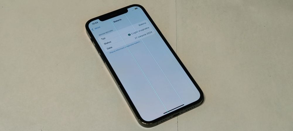 iPhone 12 Pro 128GB z nową bateria - wada ekranu