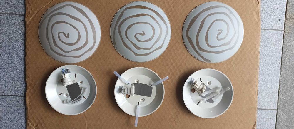 3 Candeeiros Plafon como novos