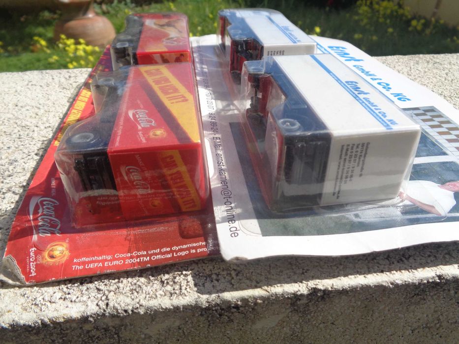 1:87 MAN Lote de 2 camiões novos de carga com atrelado