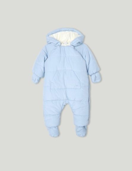 Babygrow de microfibra de bebé Pés + Mãos com Bolso à frente