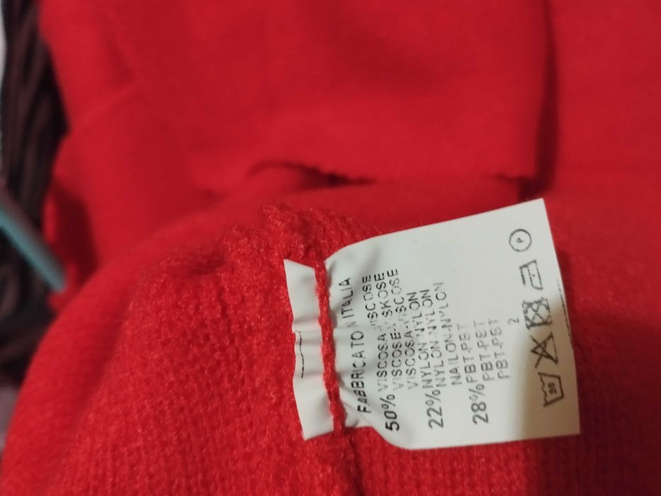 Colete malha vermelho novo