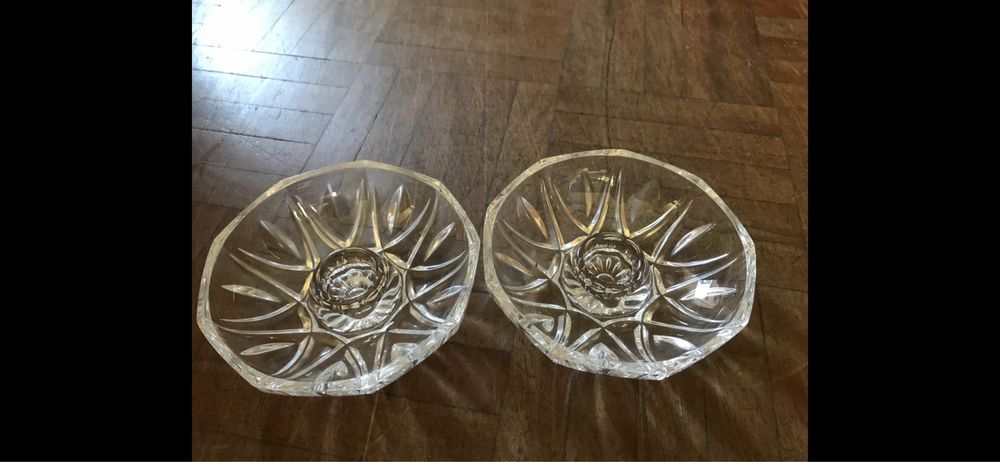 Conjuntos taças / saladeiras / fruteiras antigas vidro e cristal