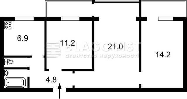 Продам 3кімн.квартиру Коновальця Євгена, 35  63 кв.м   ст.М"Печерська"
