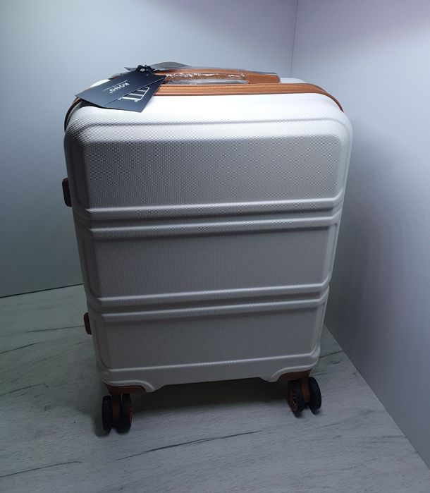 Walizka K1871-1L - KONO ABS, kremowa