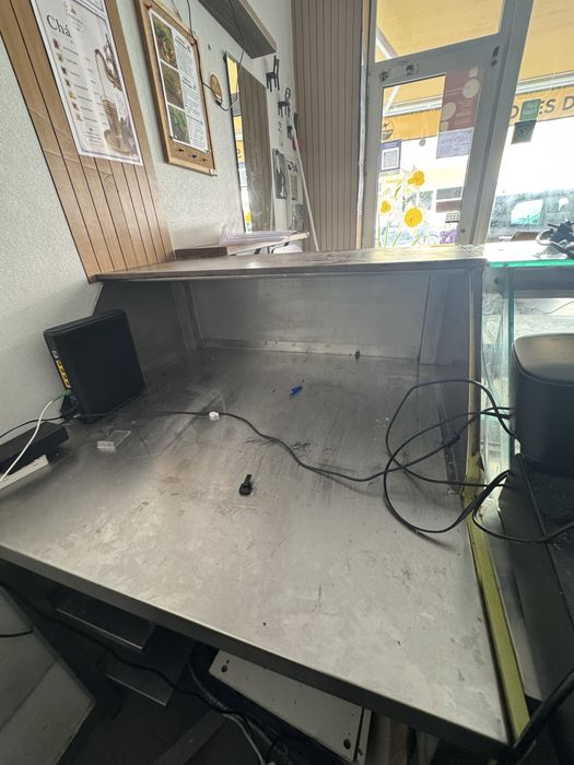 Balcão Profissional em Inox para Café / Pastelaria