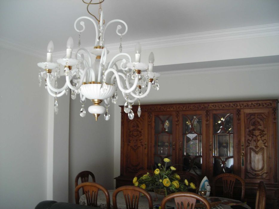 Candeeiro em cristal de Murano