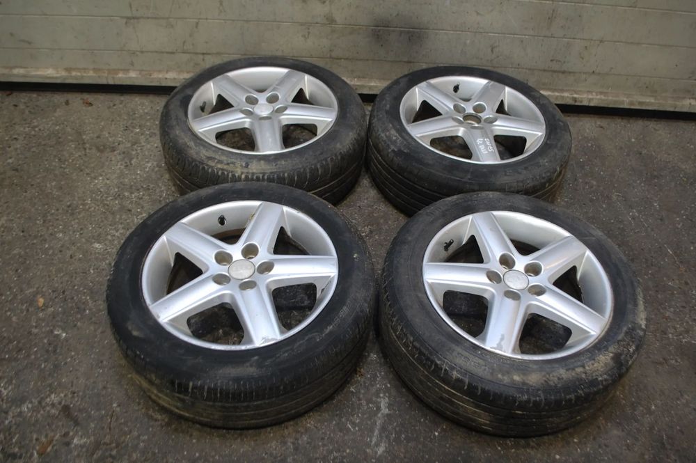 FELGI ALUMINIOWE + OPONY LETNIE 5X112 205/55R16 ET42 7J AUDI A4 B6 B7 A6 C6 SEAT SKODA VW