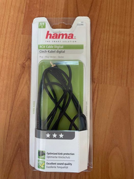 Hama - Kabel Cinch 1,5m czarny
