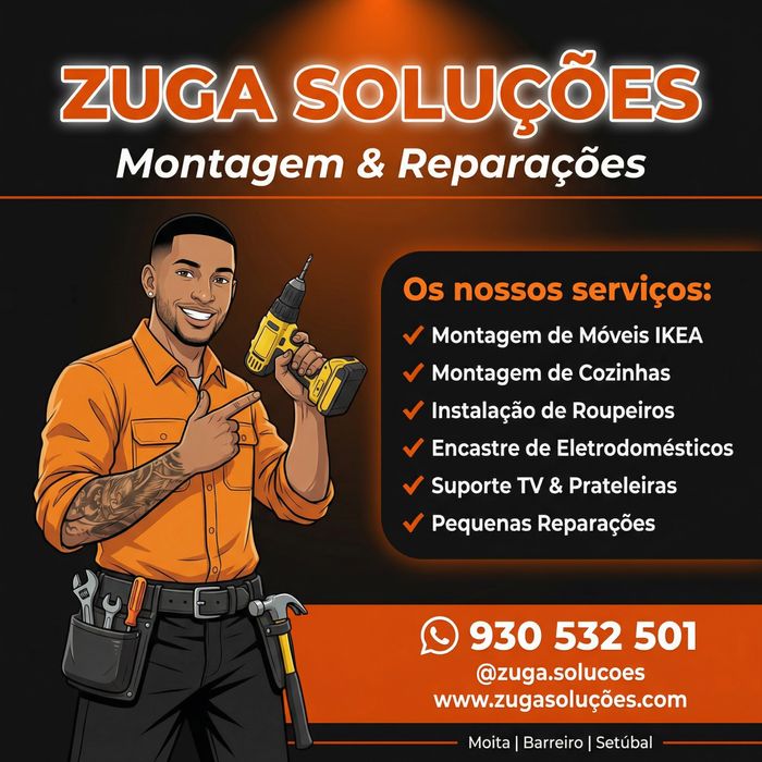 Montagem de Móveis IKEA · Instalação de Cozinhas · Reparações em Casa — Margem Sul