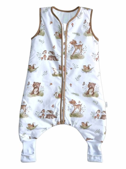 Śpiworek z nogawkami -SKARPETY- 1,5 tog rozmiar 80-86 wzór- Las