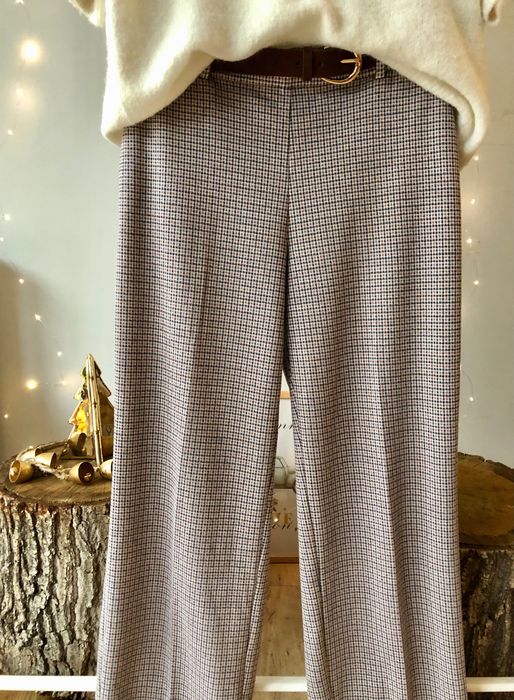 Damskie spodnie Tchibo 38 kratka brazowe Karmel czekolada bezowe