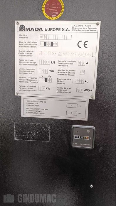 Prasa krawędziowa AMADA HFB 5020 500 kN, 2 metry (1999)