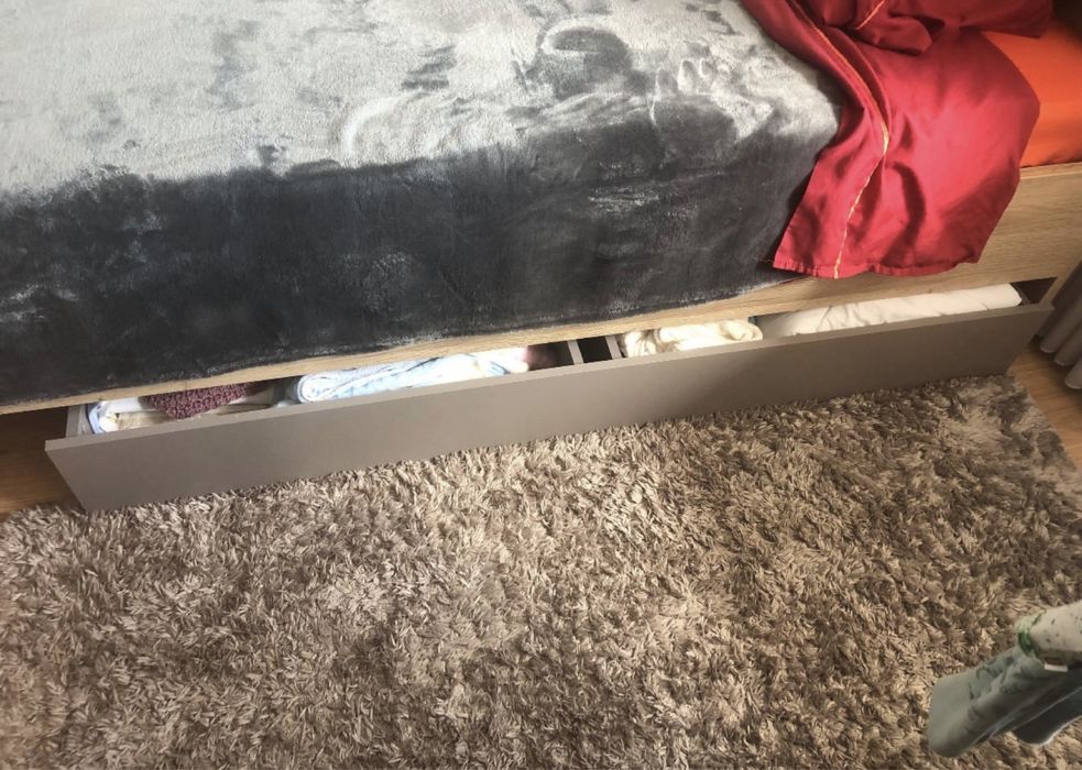 Cama 90x200 cabeceira e gavetão