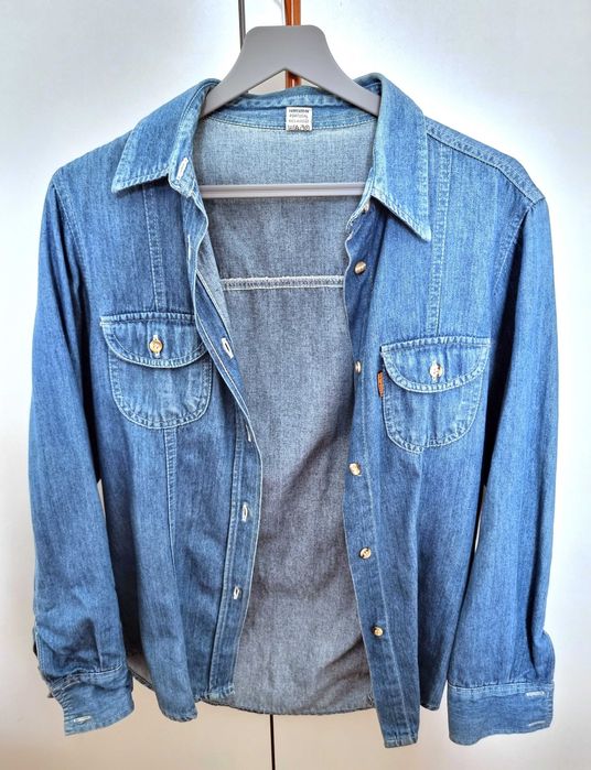 Camisa estilo ganga 100% algodão, tamanho 40