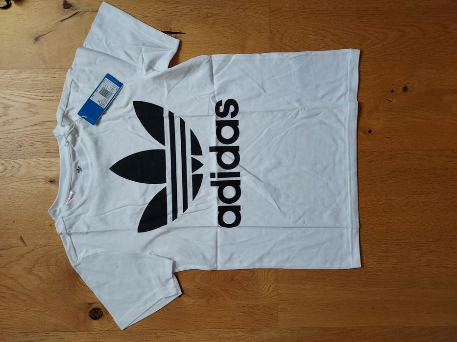 Bluzka z krótkim rękawem tshirt adidas originals biała L 164