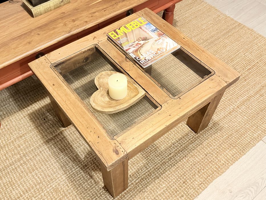 mesa, centro, apoio, sala, antiga, madeira, mexicana, rustica