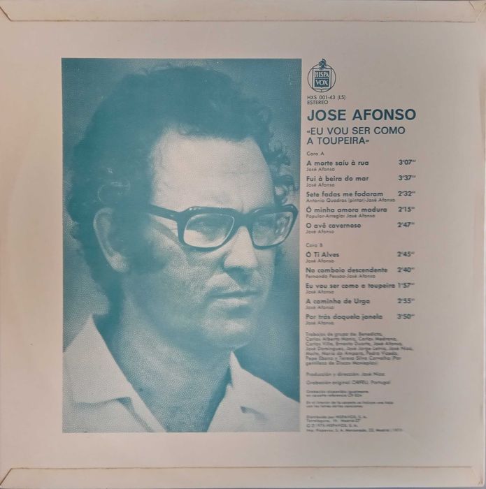 José Afonso	- - - - -		Eu Vou Ser Como a Toupeira	- - - - -	LP