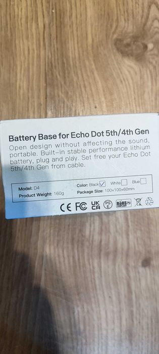 GGMM D4 bateria do Echo Dot 4/5 podstawka