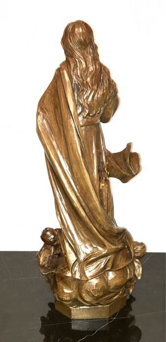 Santo, nossa senhora, imaculada conceiçao em madeira antiga, religioso