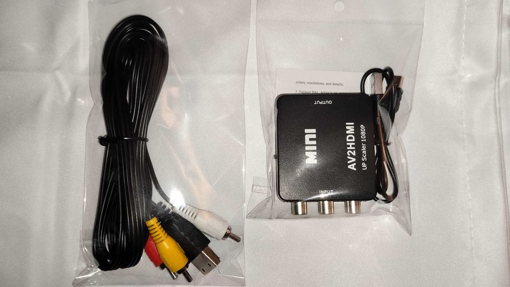 Kit para Dreamcast: Cabo AV + Conversor HDMI 1080p - Novo e Lacrado