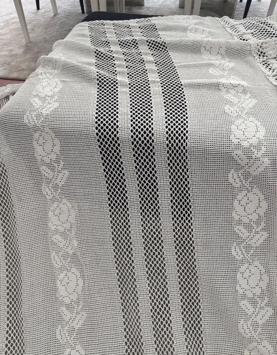 Cobertura de cama de casal em crochet