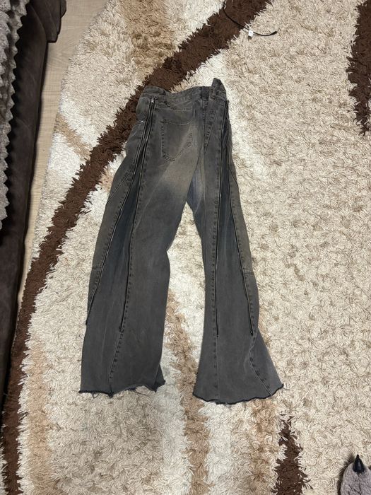 Zara Flared Zip Jeans  | Клёш джинсы зара