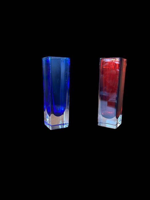 Wazon w stylu Murano Sommerso vintage prl