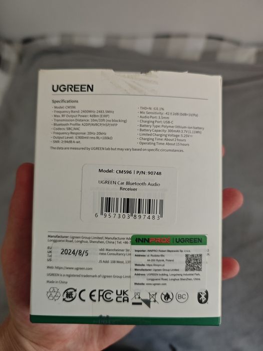 Adapter Moduł Bluetooth do auta