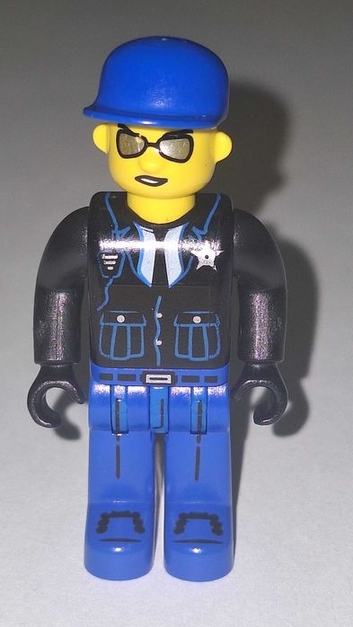 LEGO 4j008 Jack Stone figurka policjant okulary czapka, czarny - 1 szt