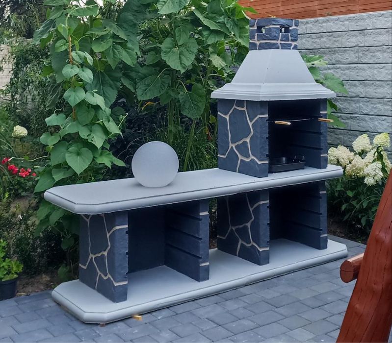 Solidny grill betonowy - nowoczesny design, trwała konstrukcja