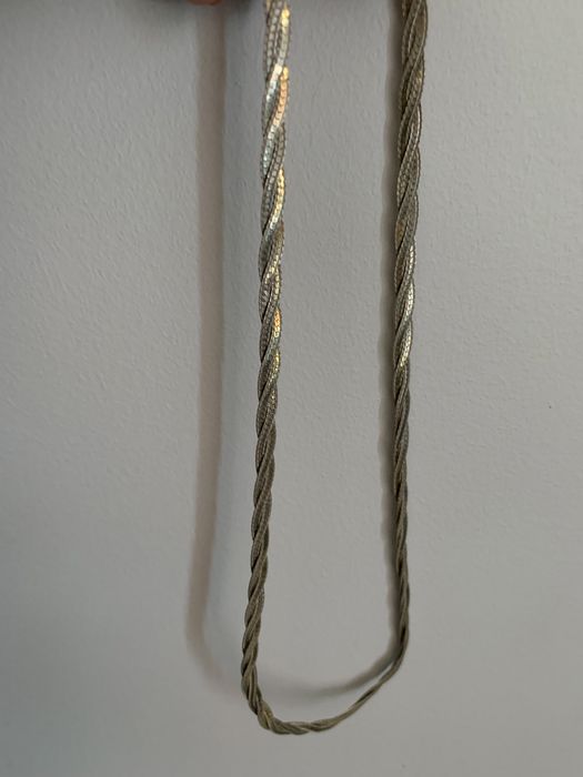 Piękny szeroki łancuch srebro 925