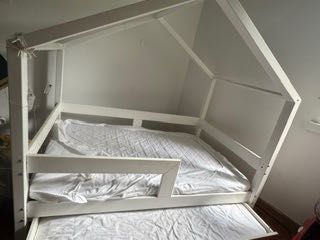 Cama Montessori Mon Lit Cabane  P/ 2Criancas + 2  Colchoes