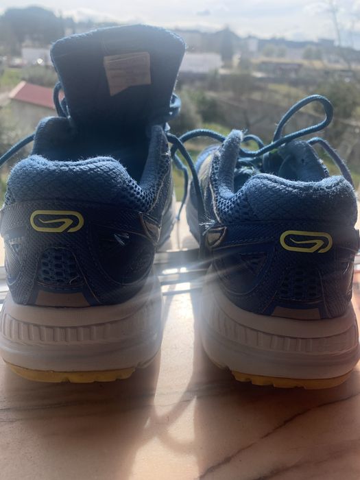 Sapatilhas “Kalenji” homem tamanho 43 azul/amarelo fluorescente