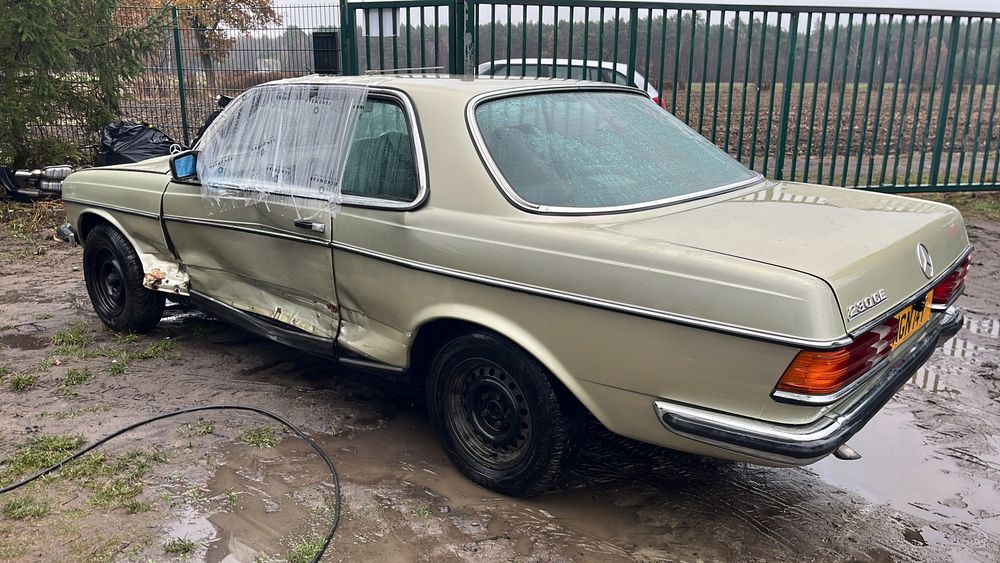 mercedes 123 coupe 1983 błotnik prawy zderzak maska gril lampy