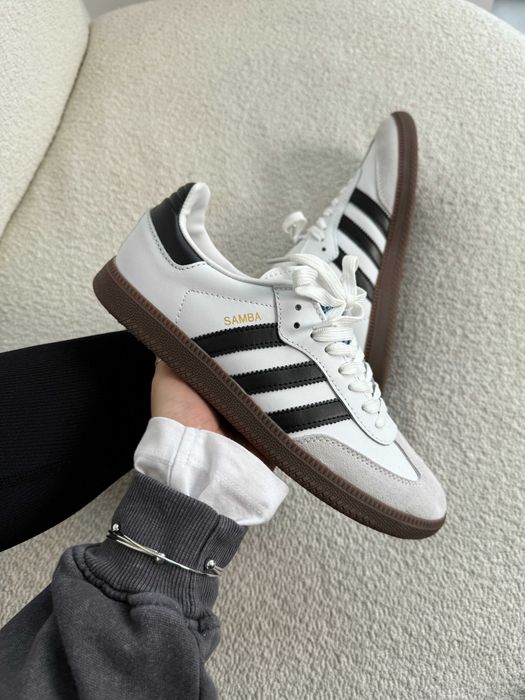 ‼️Кросівки Adidas Samba White Black Gum