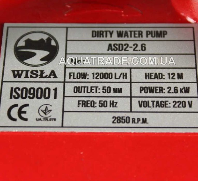 Насос з ножем 2600 Вт фекально дренажний