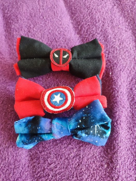 Spinki kokardy muchy Deadpool Kapitan Ameryka Galaktyka