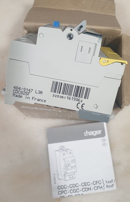 Interruptor diferencial hager CDC 825F 25A /0,03 A