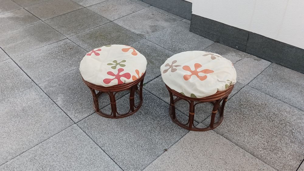 2 Bancos de verga com almofadas