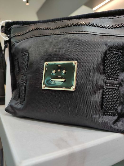 Сумка Acne Studios Logo plate belt bag Black