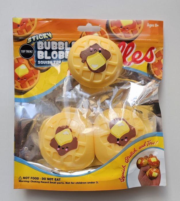 Сквіш Sticky Bubble Blobbies вафлі 3 шт