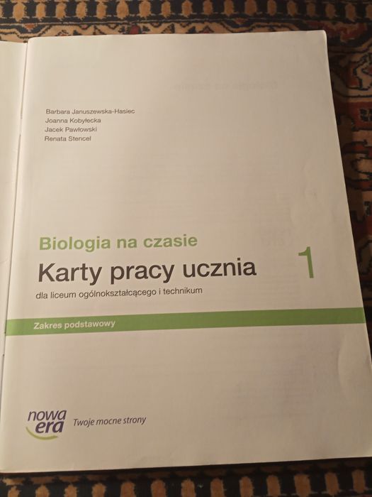 Karta pracy ucznia zakres podstawowy biologia 1