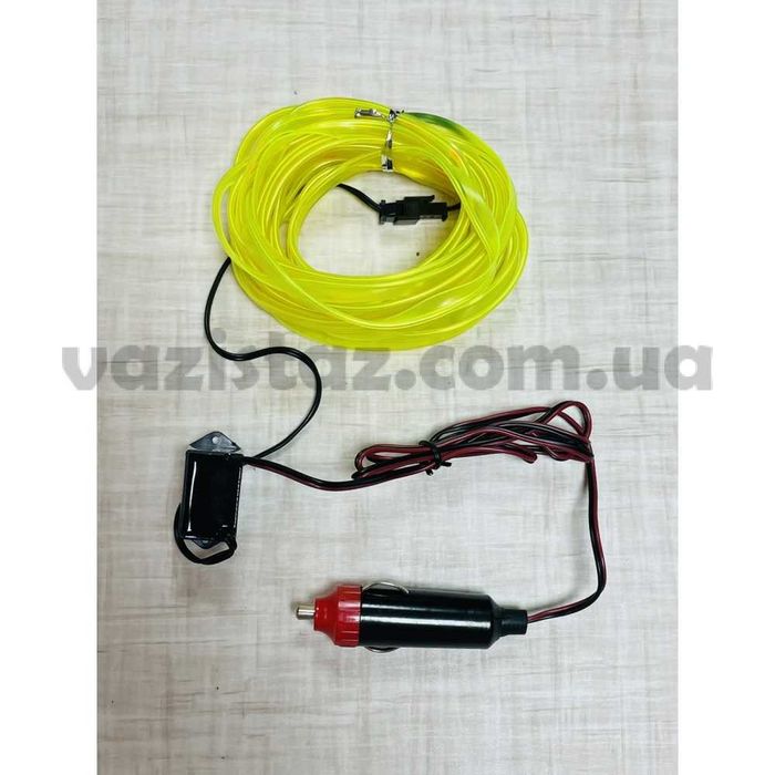 Гибкий неоновый шнур в салон авто 5м в USB Прикуриватель Холодный неон