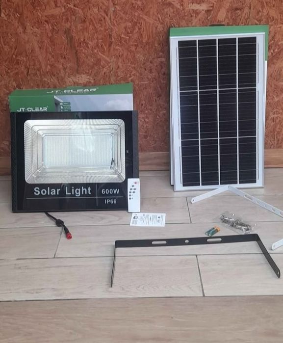 Holofote com painel solar a parte 600w com comando Novo
