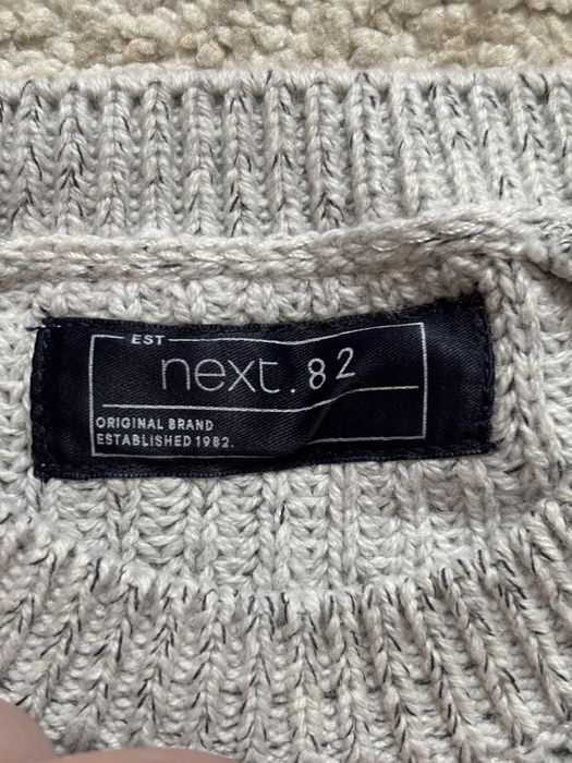 Sweter szary z dzianiny dla chłopca Next 152 cm 12 lat