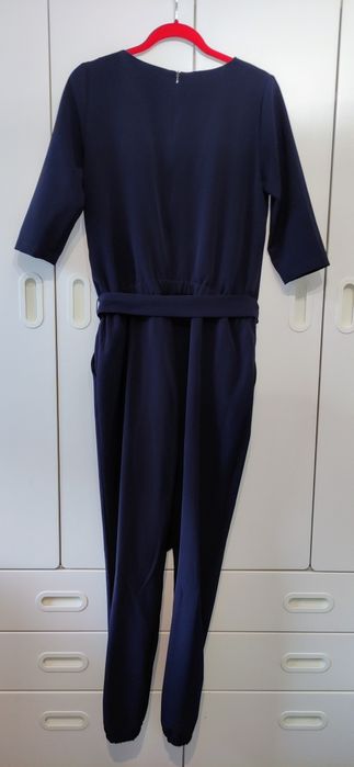 Elegancki granatowy kombinezon, rozmiar XL