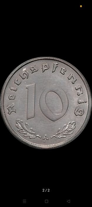 Moeda Alemã 10 Rethspfennfg