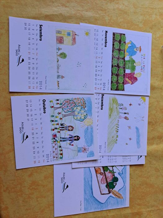 Calendário 2014 com desenhos infantis sobre Agricultura Familiar