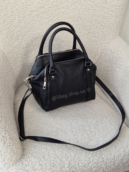 Італійська шкіряна сумка 3 відділа. Кожаная сумка Италия