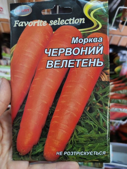 Насіння моркви 20 грам за 18 гривень